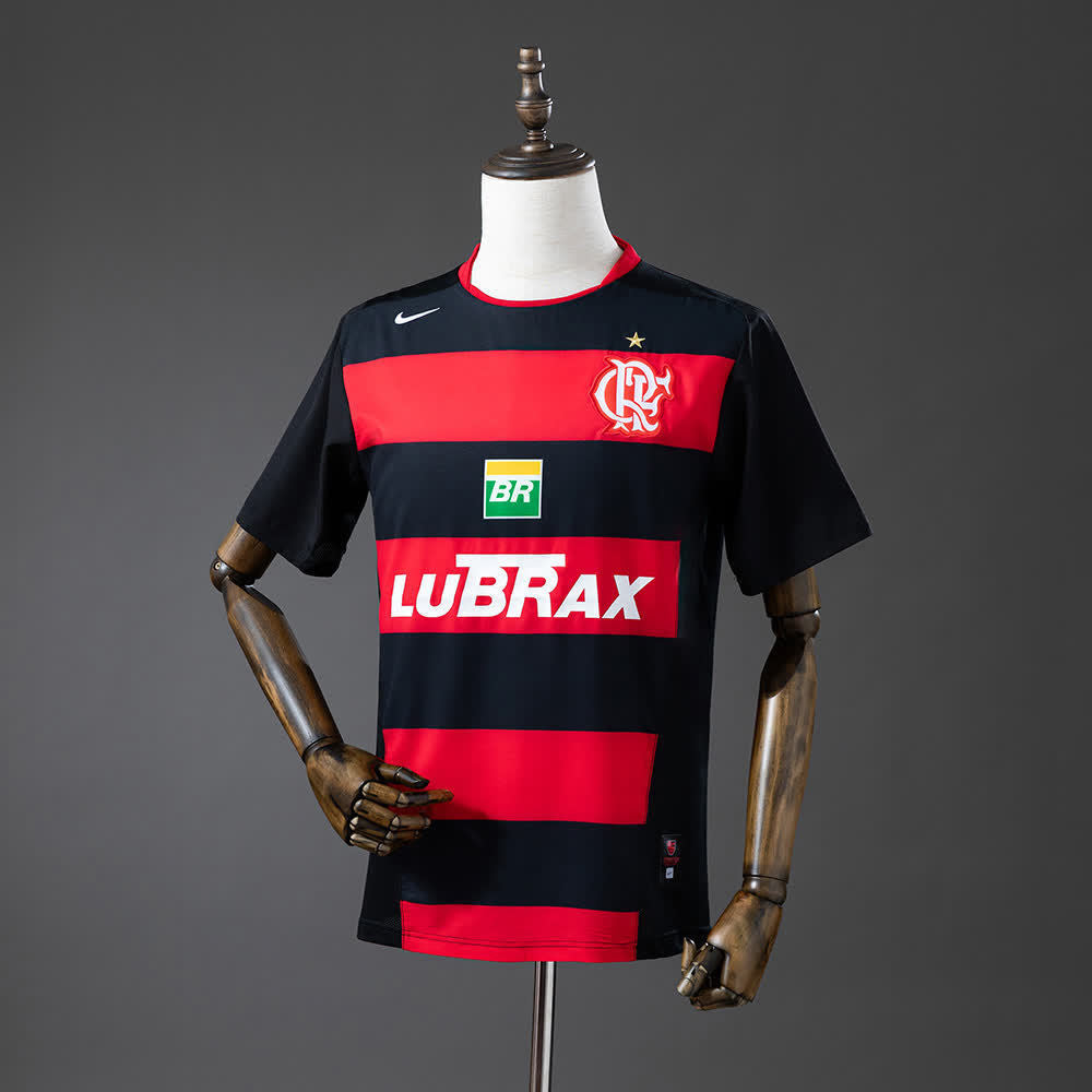 Camisa Retrô Flamengo Home 2005/06 Masculino - Preto e Vermelho