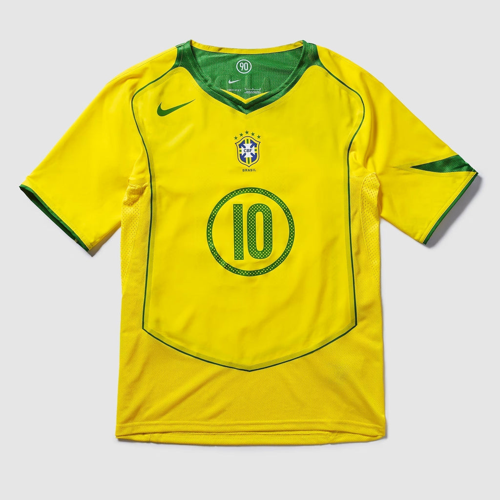 Camisa Retrô 2004 Seleção Brasileira I Nike Masculina - Amarela - Total 90