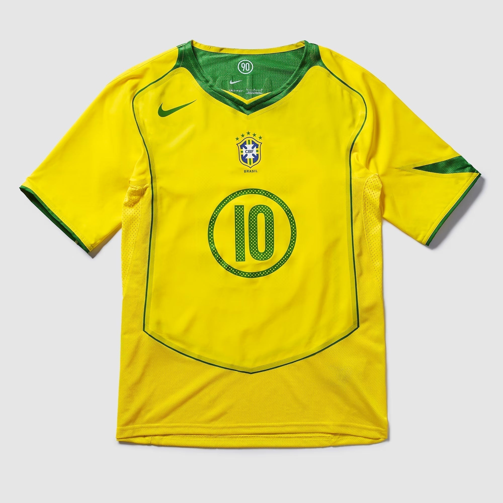 Camisa Retrô 2004 Seleção Brasileira I Nike Masculina - Amarela - Total 90