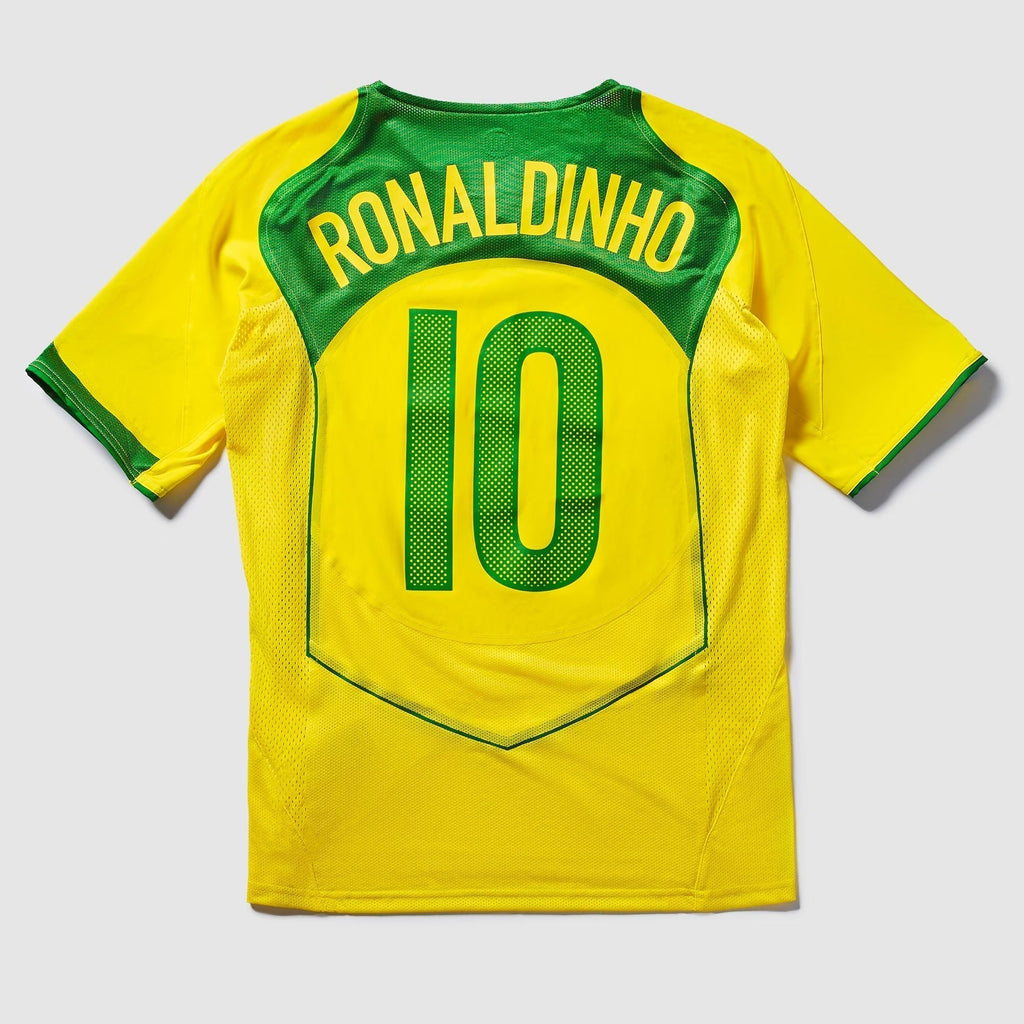 Camisa Retrô 2004 Seleção Brasileira I Nike Masculina - Amarela - Total 90